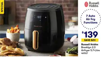 BIG W Russell Hobbs Brooklyn 2.0 Airfryer 5.7-Litre offer