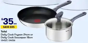 BIG W Tefal Daily Cook Frypan 24cm or Daily Cook Saucepan 18cm offer