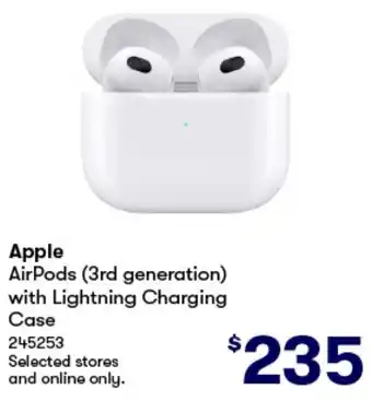 BIG W Apple AirPods (3rd generation) with Lightning Charging Case offer