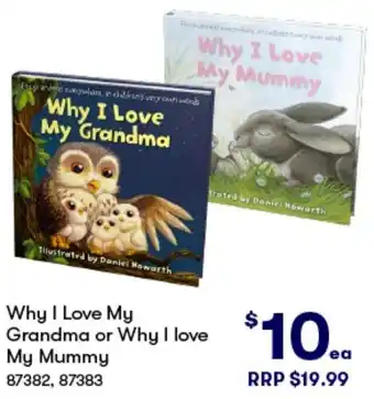 BIG W Why I Love My Grandma or Why I love My Mummy offer