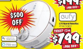 JB Hi-Fi L70 Hybrid RoboVac offer