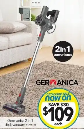 Cheap as Chips Germanica 2 in 1 stick vacuum offer