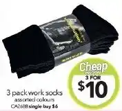 Cheap as Chips 3 pack work socks offer