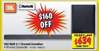 JB Hi-Fi JBL 550 Watt 5.1 Channel Soundbar offer
