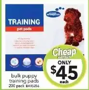 Cheap as Chips bulk puppy training pads 200 pack offer