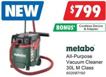 metabo All-Purpose Vacuum Cleaner 30L M Class