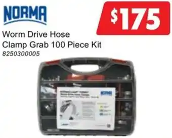 United Tools NORMA Worm Drive Hose Clamp Grab 100 Piece Kit offer