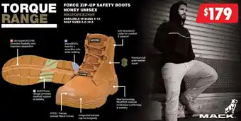 United Tools FORCE ZIP-UP SAFETY BOOTS HONEY UNISEX offer