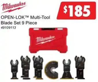 United Tools Milwaukee OPEN-LOK Multi-Tool Blade Set 9 Piece offer