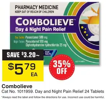 Combolieve Day and Night Pain Relief 24 Tablets