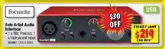 JB Hi-Fi Solo Artist Audio Interface offer