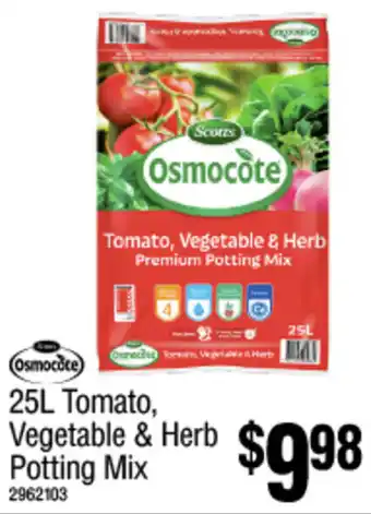 Bunnings 25L Tomato, Vegetable & Herb Potting Mix offer