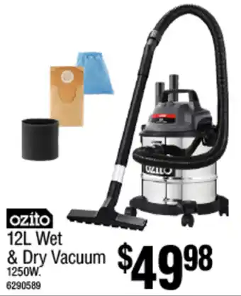 Bunnings ozito 12L Wet & Dry Vacuum offer