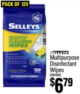 Bunnings SELLEYS Multipurpose Disinfectant Wipes offer