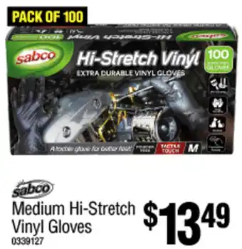 Medium Hi-Stretch Vinyl Gloves