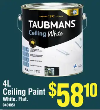 Bunnings 4L Ceiling Paint offer