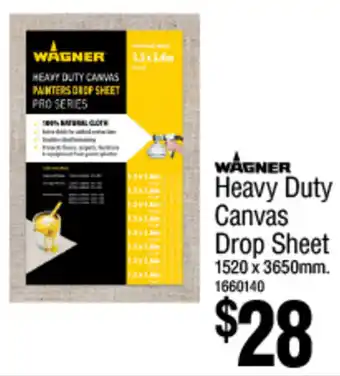 Bunnings WAGNER Heavy Duty Canvas Drop Sheet offer