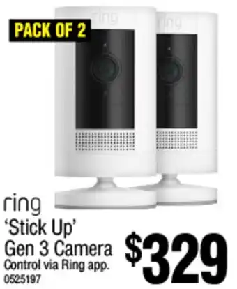 Bunnings ring 'Stick Up' Gen 3 Camera offer