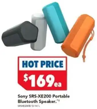 Harvey Norman Sony SRS-XE200 Portable Bluetooth Speaker offer