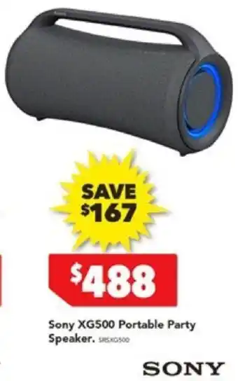 Harvey Norman Sony XG500 Portable Party Speaker offer