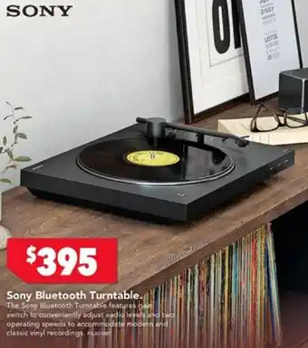 Harvey Norman Sony Bluetooth Turntable offer