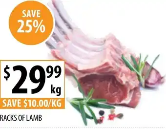 Supabarn RACKS OF LAMB offer