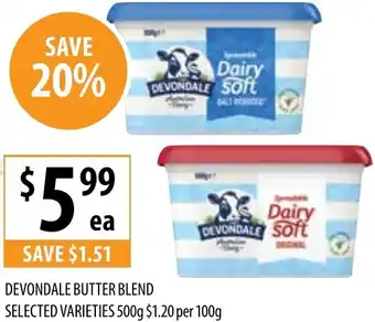 Supabarn DEVONDALE BUTTER BLEND 500g offer