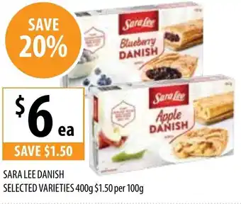 Supabarn SARA LEE DANISH 400g offer