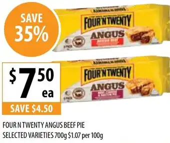 Supabarn FOUR N TWENTY ANGUS BEEF PIE 700g offer