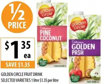 Supabarn GOLDEN CIRCLE FRUIT DRINK 1 litre offer