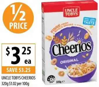 Supabarn UNCLE TOBYS CHEERIOS 320g offer