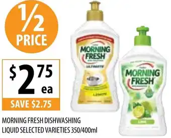 Supabarn MORNING FRESH DISHWASHING LIQUID 350/400ml offer