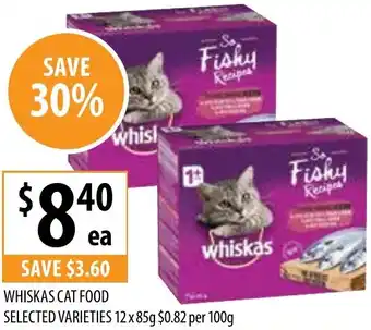 Supabarn WHISKAS CAT FOOD 12x85g offer