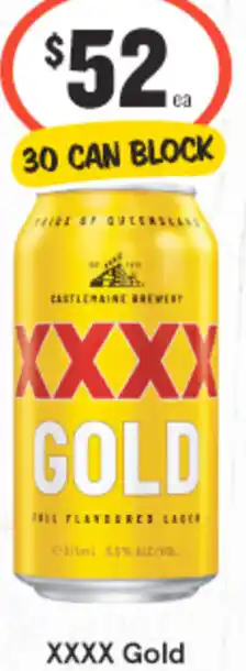 IGA Liquor XXXX GOLD offer