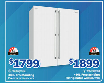 Bi-Rite Westinghouse - 466L Freestanding Refrigerator offer