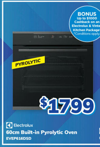 Bi-Rite Electrolux - 60cm Built-in Pyrolytic Oven offer