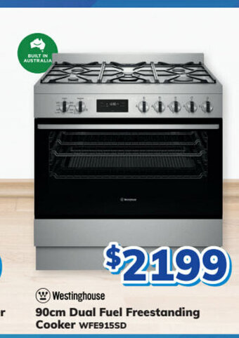 Westinghouse - 90cm Dual Fuel Freestanding Cooker