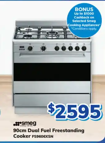 Smeg - 90cm Dual Fuel Freestanding Cooker