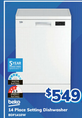 Bi-Rite Beko - 14 Place Setting Dishwasher offer