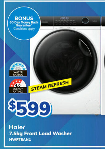Bi-Rite Haier - 7.5kg Front Load Washer offer