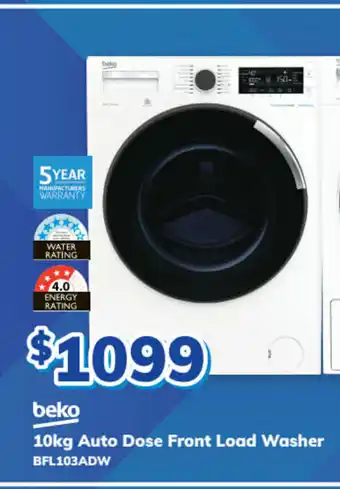 Bi-Rite Beko - 10kg Auto Dose Front Load Washer offer