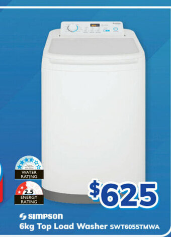 Bi-Rite Simpson - 6kg Top Load Washer offer