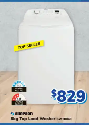 Bi-Rite Simpson - 8kg Top Load Washer offer