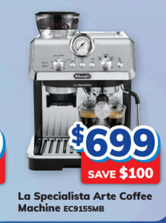 Bi-Rite Delonghi - La Specialista Arte Coffee Machine offer