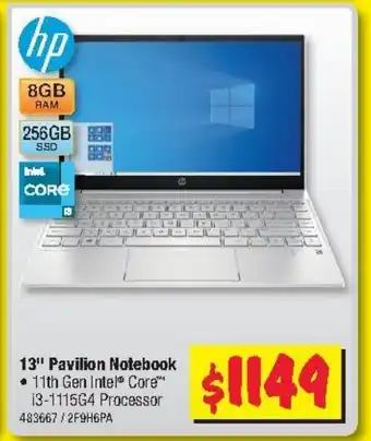 JB Hi-Fi HP 13" Pavilion Notebook offer