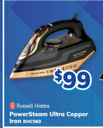 Bi-Rite Russell Hobbs - PowerSteam Ultra Copper Iron offer