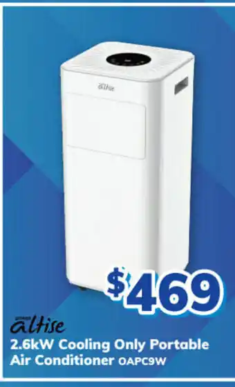 Altise - 2.6kw Cooling Only Portable Air Conditioner
