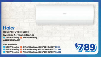 Bi-Rite Haier - Reverse Cycle Split System Air Conditioner - 2.5kw Cooling / 3.0kw Heating offer