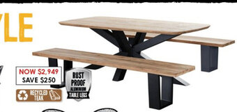 Barbeques Galore Selected Outdoor Furniture Settings offer