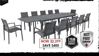 Barbeques Galore Selected Outdoor Furniture Settings offer